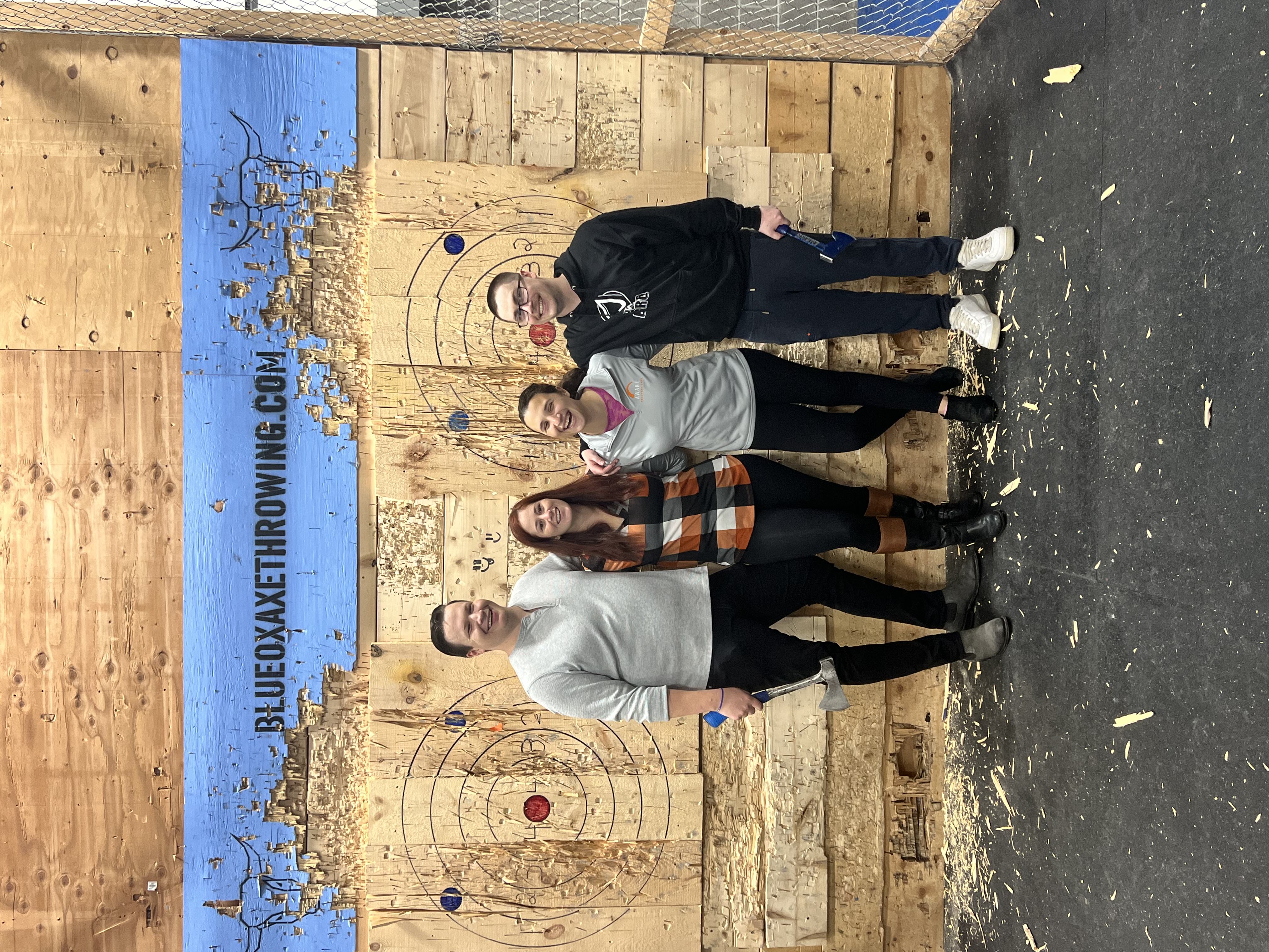 Ax throwing with Steve and Dani